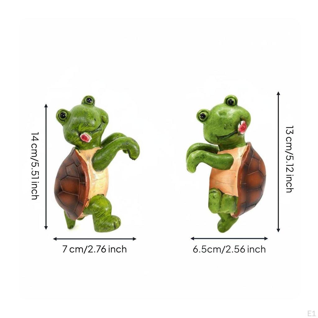 2 Pieces Flowerpot Hugger Cute Design Miniature Tortoise Pot Hanger Highly Detailed Hanging Turtle