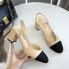 Mode Frauen Schuhe Frau Kleid Schuhe Mid Heel Square Head Hochzeit Party Sandalen Casual Schuhe