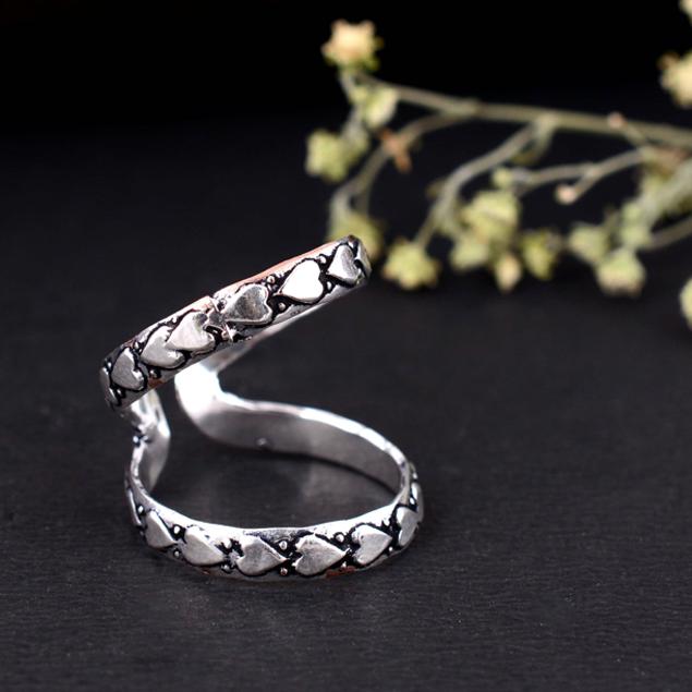 Silver Arthritis Thumb Splint Ring – Adjustable Handmade Therapy Support Band, Pain Relief Jewelry Gift for Women