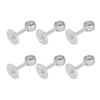6Pcs Flanged Socket Stainless Steel Curtain Rod Brackets Wardrobe Pole Holder Hardware Fitting(22 AllPass )