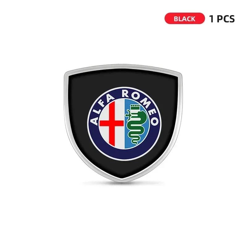 Car Stickers For Alfa Romeo 3D Metal Shield Emblem Car Window Body Side Badge Stickers For Alfa Romeo Sportiva Giulia Giulietta