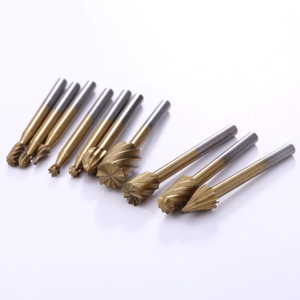 6/10/20PCS 3mm HSS Woodworking Carving Carved Knife Cutter Tools Accessories Higher Quality Wood Rotary Milling Rotary File