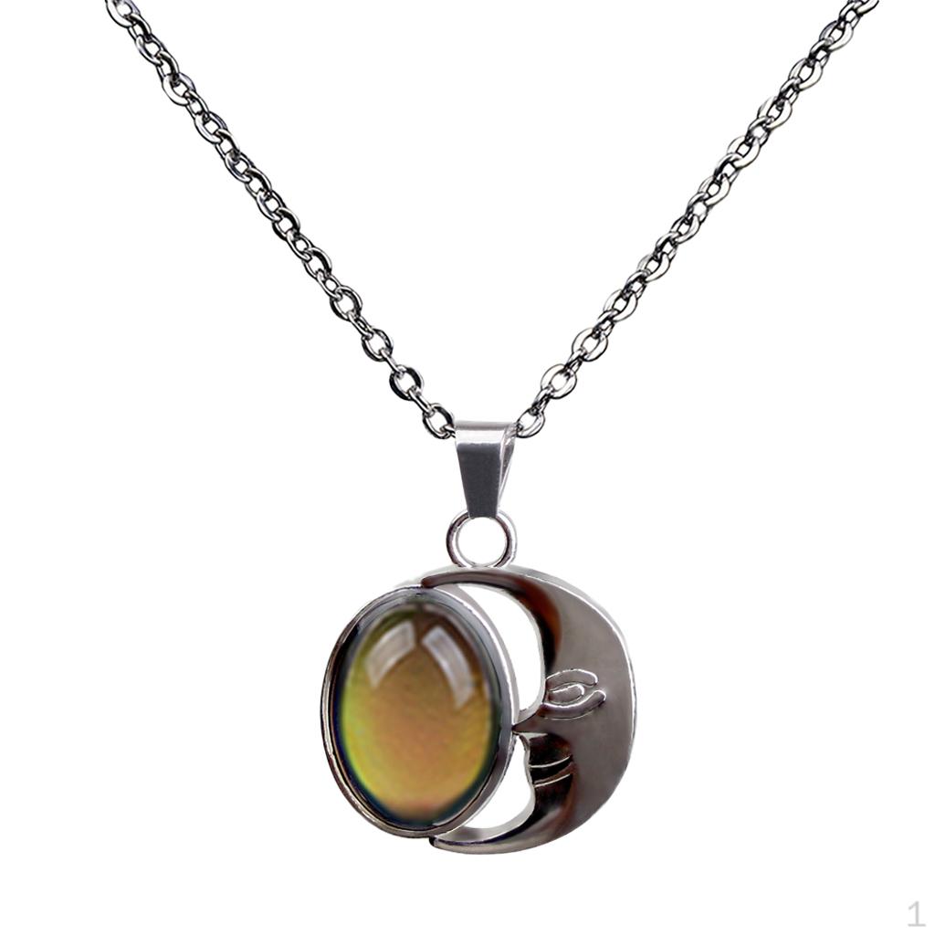 

Ожерелье из нержавеющей стали с подвеской из чувствительного кристалла