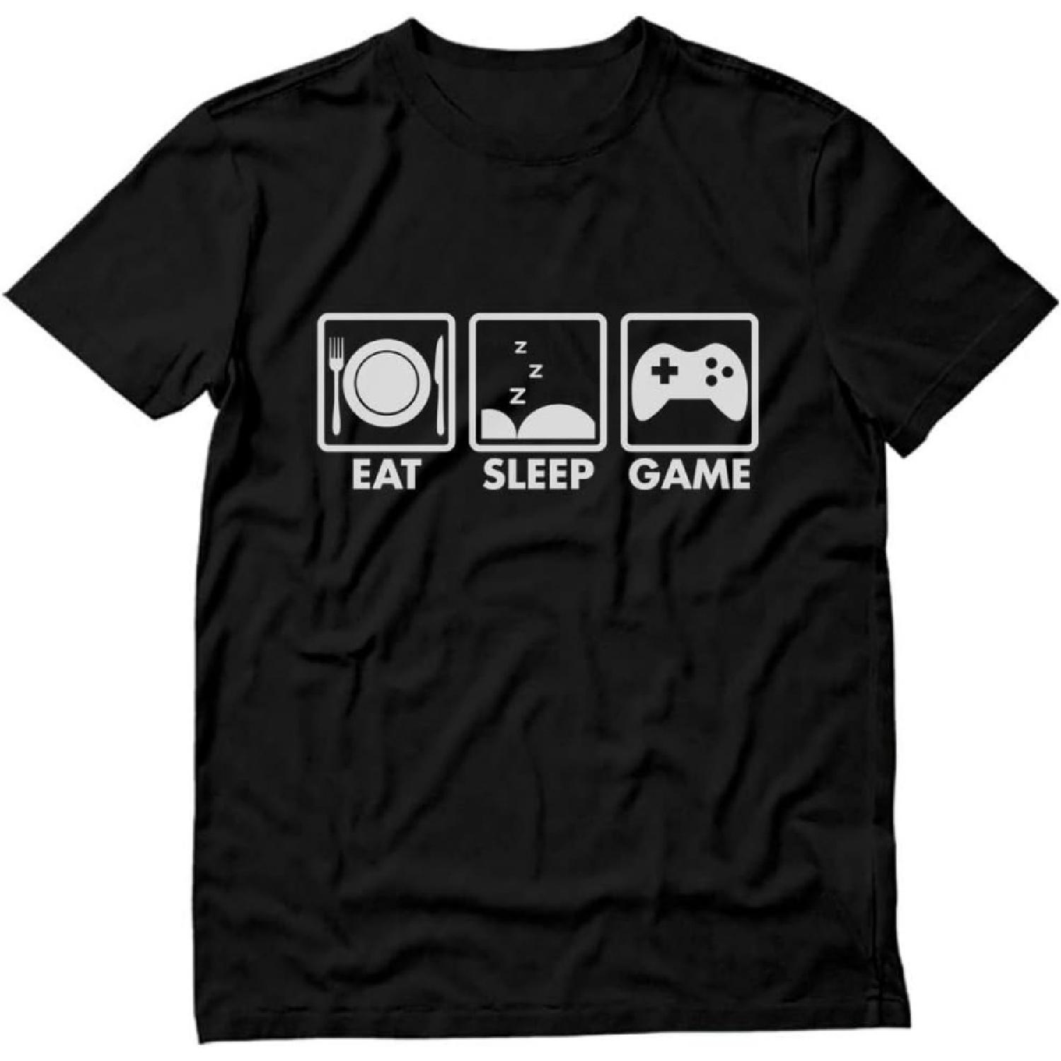 

Gamer Shirt Eat Sleep Game Gift for Gamers Gaming Men s T-Shirt XXXXXL різнокольоровий