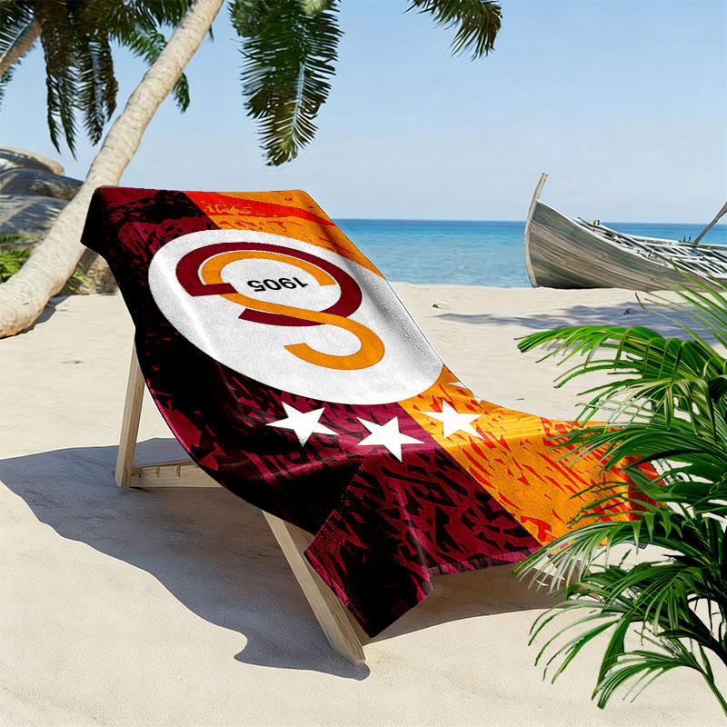 Galatasaray SK Print Beach Towel, Large Soft Quick Dry Towel for Beach Camping Swimming