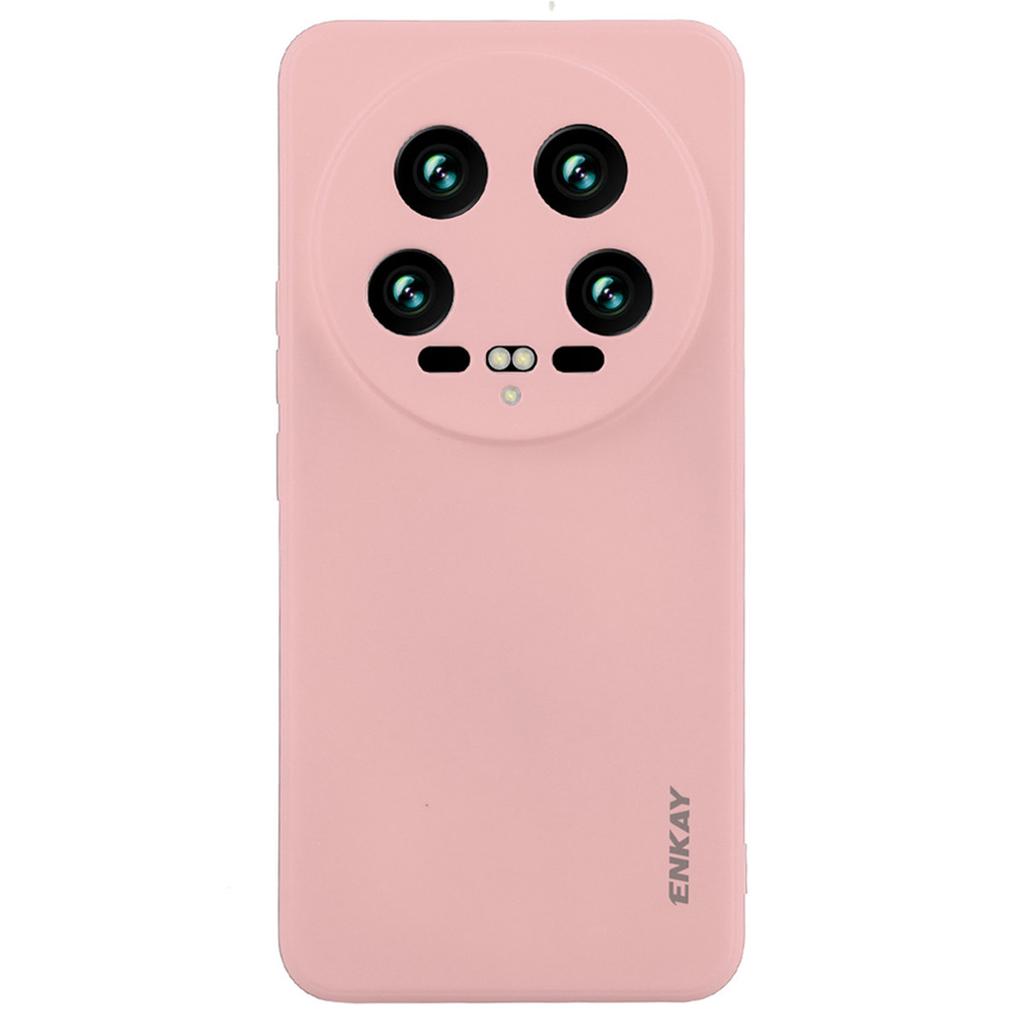 ENKAY HAT PRINCE Für Xiaomi 14 Ultra Silikonhülle Einfarbig Gerade Kante Handyhülle