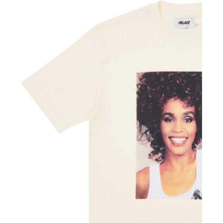 Palace Figure Print Crew Neck T-Shirt Unisex Tops White P19TS333