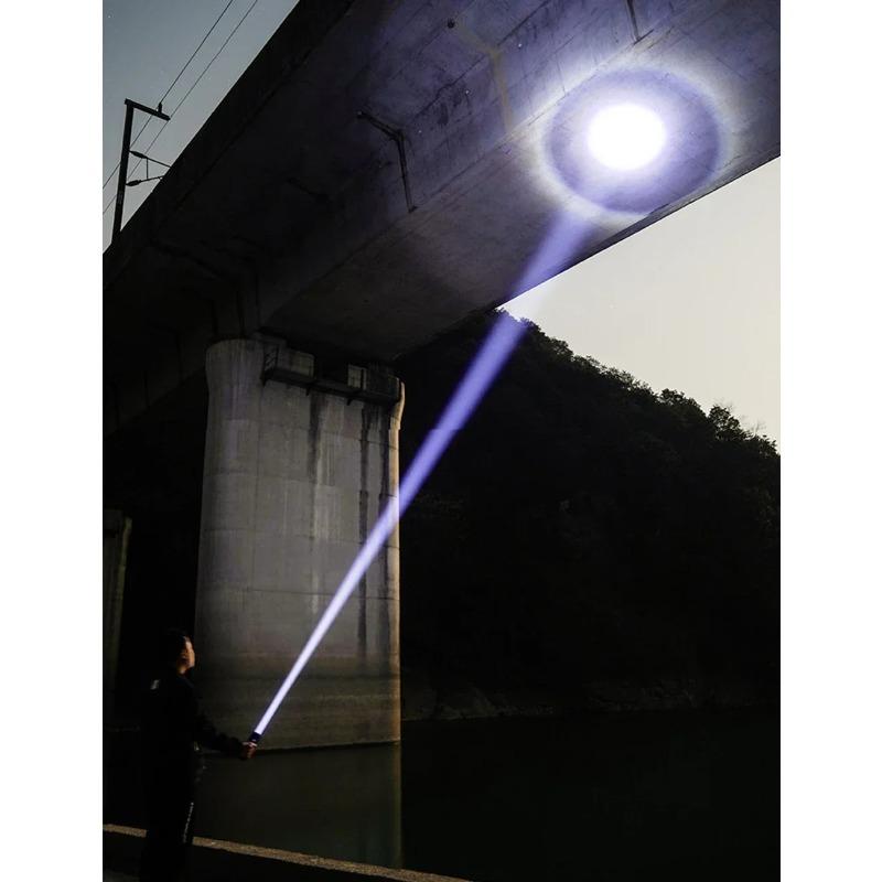 High Power Strong Light Flashlight Rechargeable Long Range USB Charging 26650 Battery Outdoor Telescopic Zoom Super Bright Torch