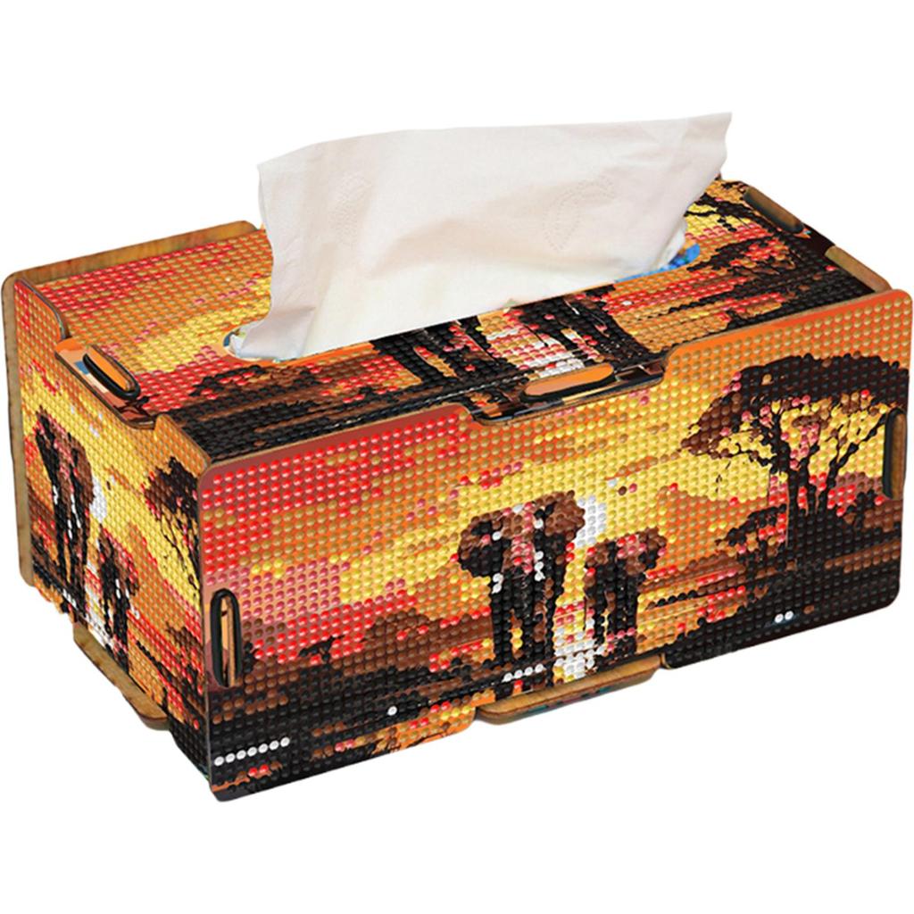 Diamond Painting Tissue Box Kits Diamond Art Tissue Box DIY Diamond Desk Decorative Tissue Box for Living Room Bedroom Bathroom