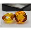 Natural Orange & Yellow Sapphire Cushion Cut 10+ Ct Pair Stunning Gemstone