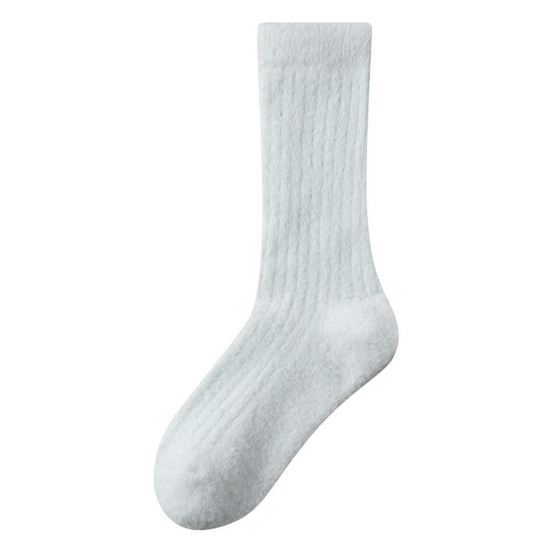 Women's Autumn and Winter Fleece and Thickened Warm Fleece Postpartum Socks, Simple and Versatile Sleep Socks, Pile Socks