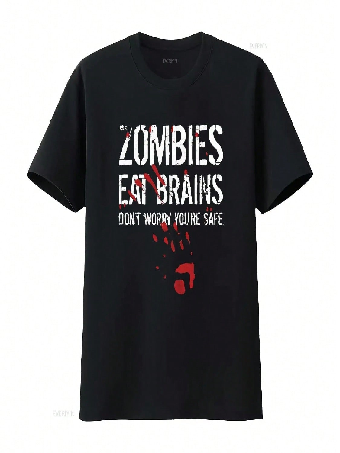 unisex Zombies Eat Brains Dont Worry Youre T Shirt Funny Sarcasm Cool Black Vintage Washed Stylish Designer Clothes Graphic S разноцветный