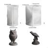 3D Owl Candlestick Silicone Mold Retro Crow Candlestick Resin Casting Mold DIY Resin and Gypsum Casting Mold Happy Halloween