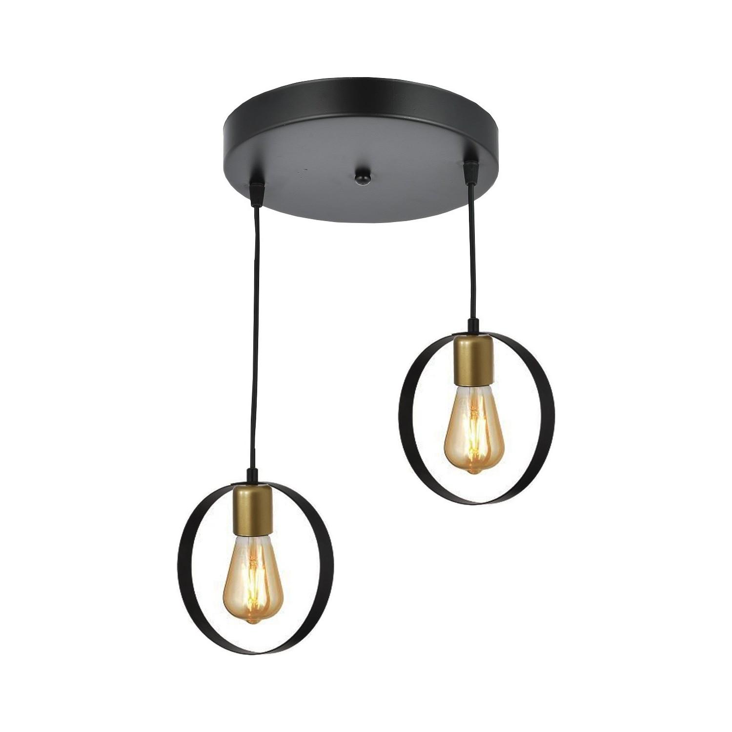 

Lamalı Ring 2-литровая черная антикварная люстра с подносом