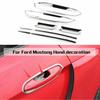 Exterior Door Handle Switch Cover Trim For Ford Mustang 2015+ Accessories Chrome