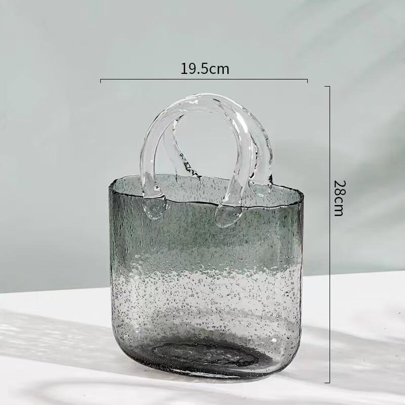 

Light Luxury Glass Handbag Vase