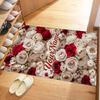 Rose Personalized Text Floor Mat Suitable for Foyer Study room Kitchen Entryway Anti-slip Rug Anime Office Decor