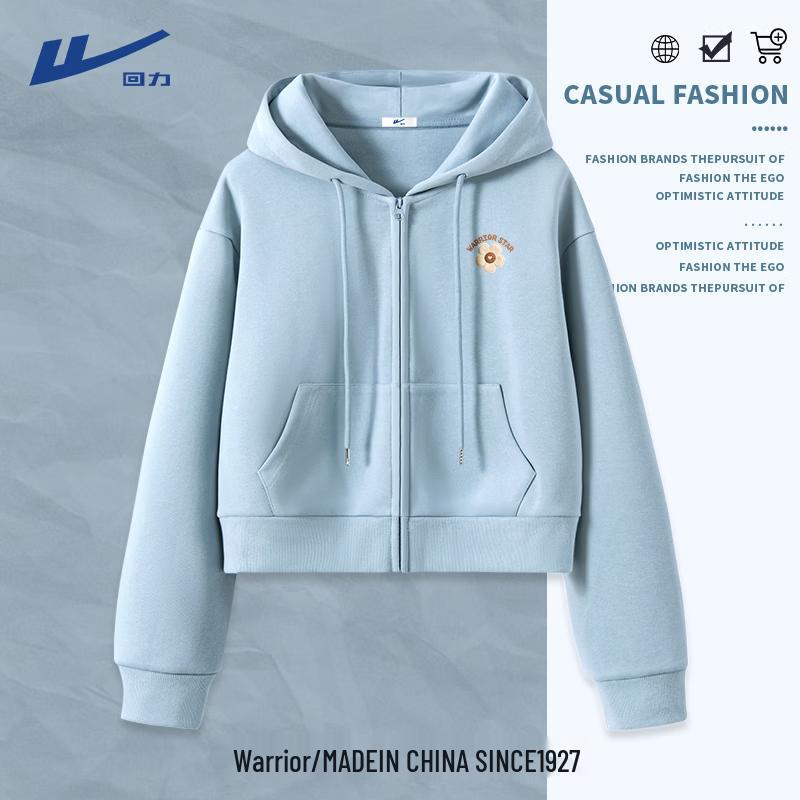 

Женская весенняя короткая куртка-бомбер с капюшоном на молнии Warrior M