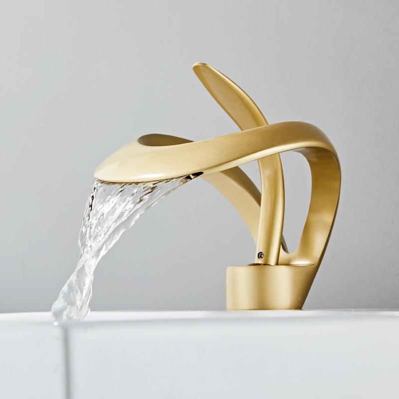 Bathroom Basin Taps Single Handle Waterfall