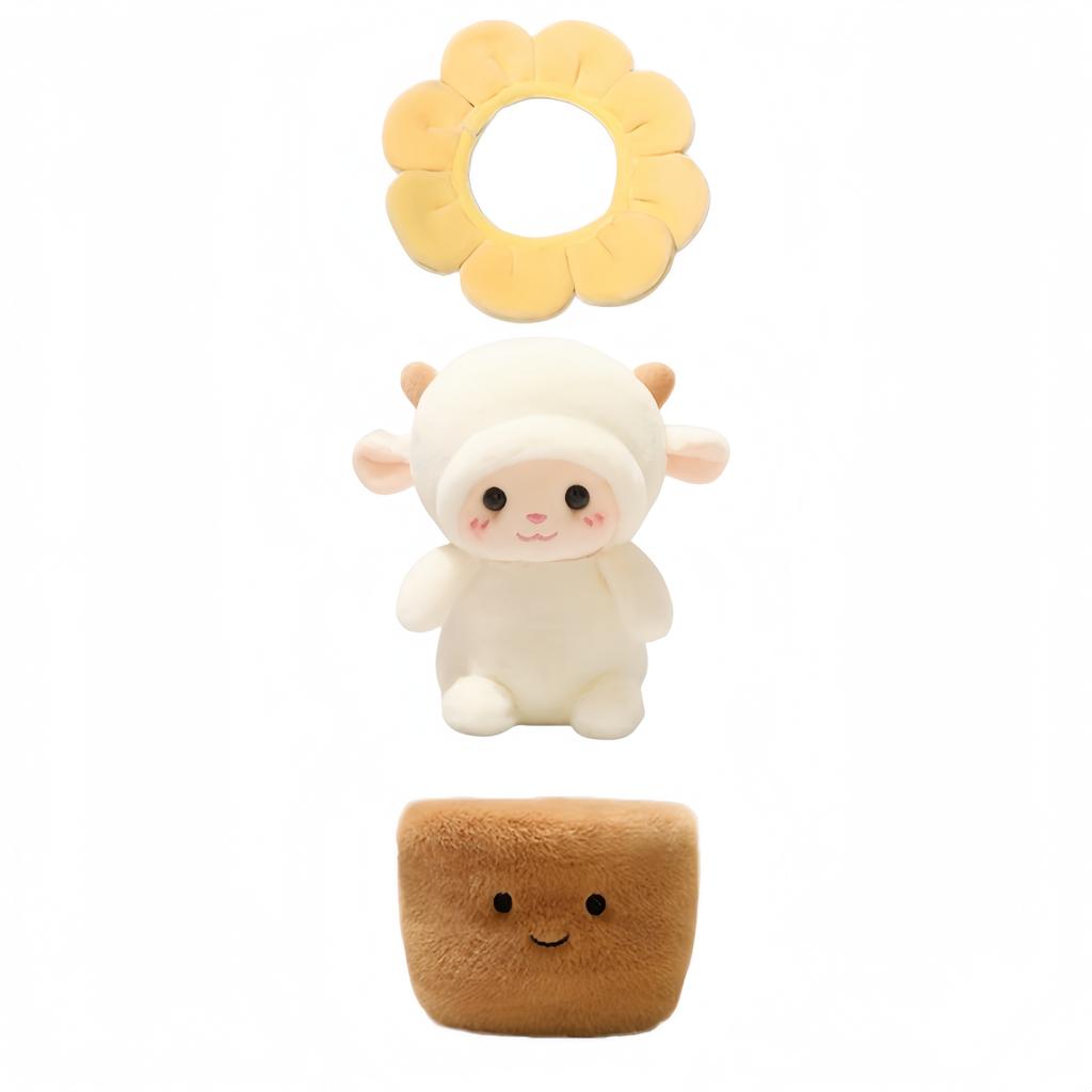 Niedliche Schaf Plüschtiere 16cm Lamm Stofftier Kawaii Schreibtisch Dekorative Spielzeuge Entzückendes Geschenk Für Freundin Kreative Geburtstagsgeschenke