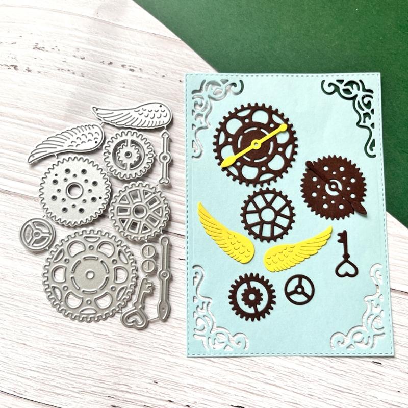 Gear Metal Cutting Dies Stencils for DIY Scrapbooking Decorative Embossing Paper Cards Template Decorative Die Cuts