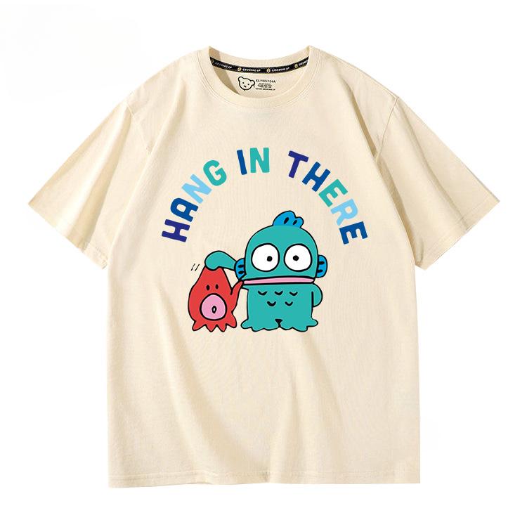 Hangyodon Harajuku kreativní vzor tričko pánské ležérní pohodlné letní 100% bavlna tričko trendy móda volné tričko