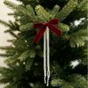 Red Color Red Ribbon Bows Gold Twist Ties Gift Wrap Bows Elegant Christmas Tree Bows  Gift Wrapping
