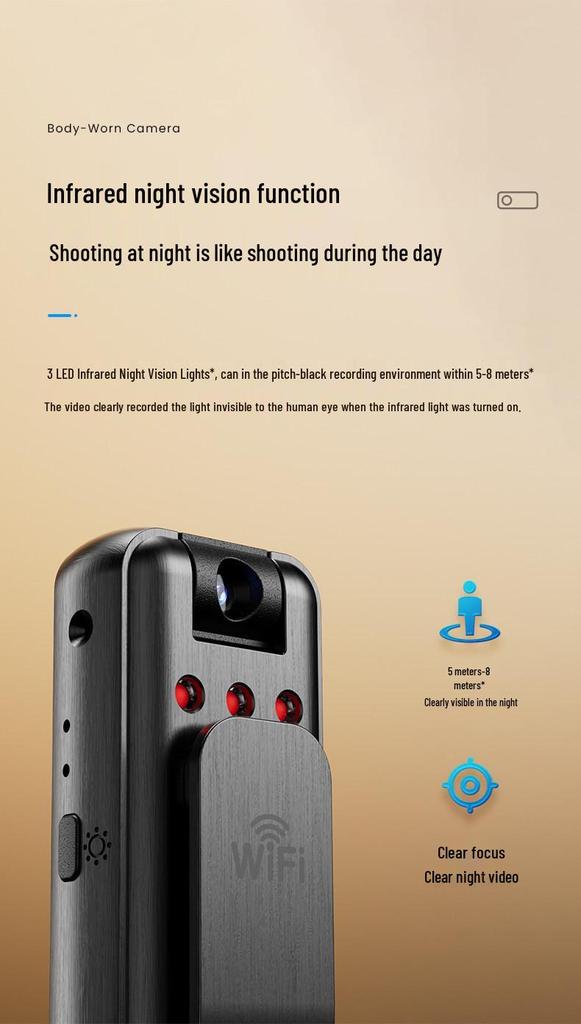 WiFi Law Enforcement Voice & Video Recorder All-in-One Sports Camera