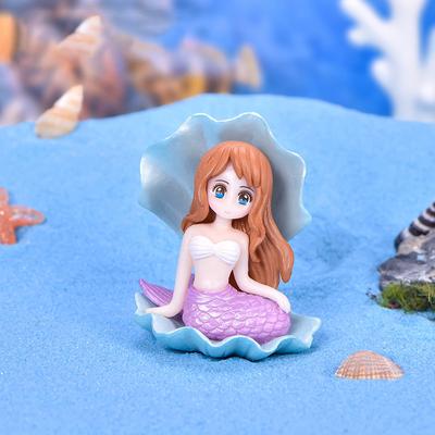 Pretty Mermaid Figurines For Aquarium Kawaii Artificial Mermaid Ornaments Fish Tank Handicrafts Desk Aquarium Decoration