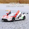 1/32 Scale Ford V8 GT Diecast Car Model Toy, Pull Back Toy Vehicle with Sound and Light for Kids Toddler Boys Girls Gift Collection