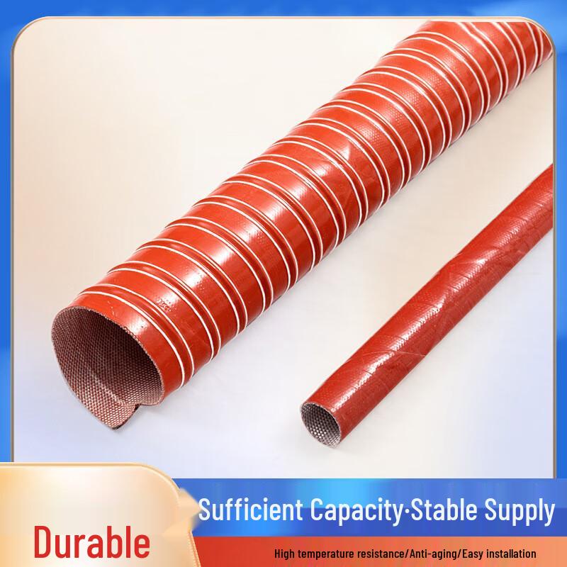 Xinrong Red Silicone High-Temperature Flexible Duct Hose (4m)