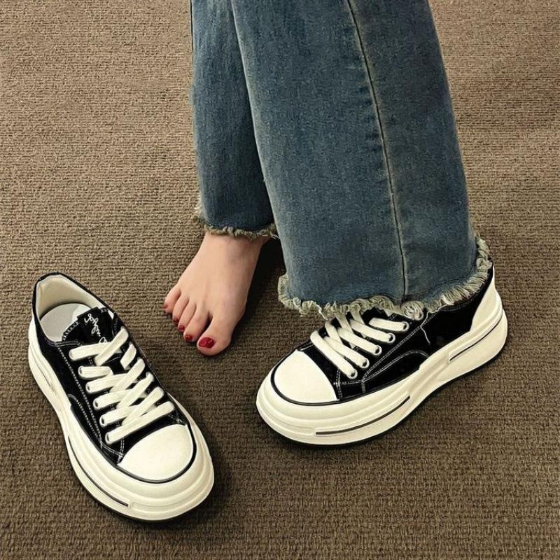 

2025 Summer New Thick Slippers Fashion Casual Women Sandals Canvas Bottom Heightening Shoes Female Indoor Women Low Sneakers 39 чорний