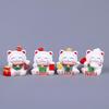 Cute Mini Beckoning Cat Ornament for Office Desk, Car Console, and Interior Decor