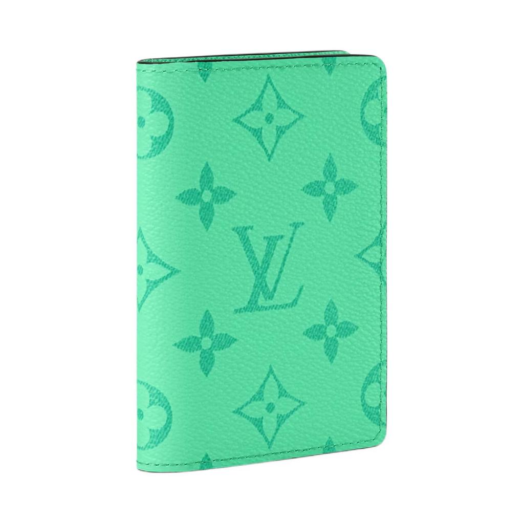 Louis Vuitton Pocket Organizer Monogram Coated Canvas Wallet Women Wallet Mint-Green M27652