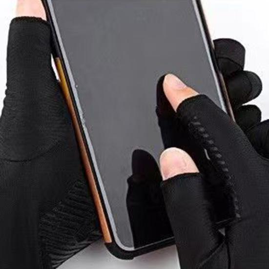 Men Sun Protection Gloves, Ultra Thin Summer Driving Gloves, Anti-Slip Palm, UV Protection Gloves for Fishing Cycling Hiking