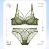 Sexy lace summer ultra-thin without sponge transparent bra bra women's underwear big chest small bra set