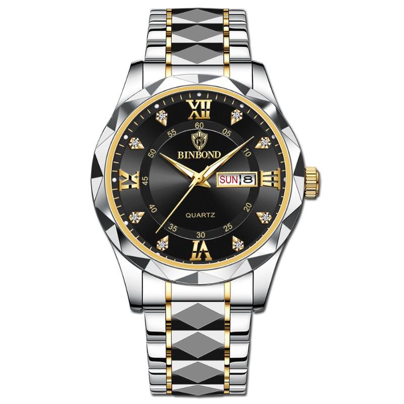 Binbang BINBOND men's watch luminous waterproof business quartz watch