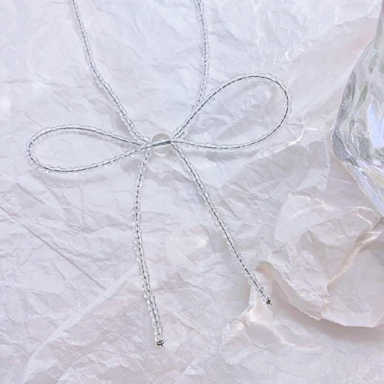Fashion Bowknot Pendant Necklace Glaze Material Suitable for Party Daily Wear