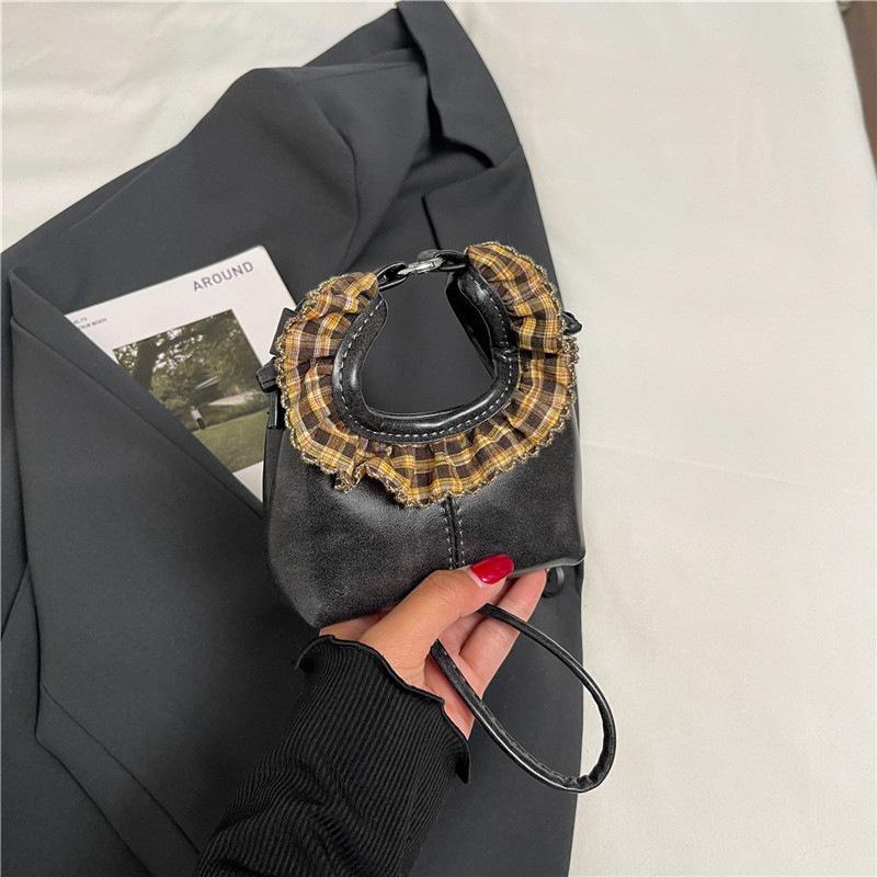 Милая круглая кружевная детская сумочка - Мини-сумочка через плечо для детей чёрный