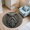 Viking Warrior pattern round rug,Carpet Rug for Living Room Bedroom Sofa Playroom Decor,Non-slip Floor Mat,Holiday Gifts and Birthday Gifts