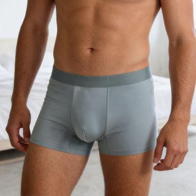 Herren Boxershorts Elastischer Bund Mittelhoch Schmale Passform Boxer-Slips Weicher Atmungsaktiver Stoff U-Konvex Eisseide Unterhosen