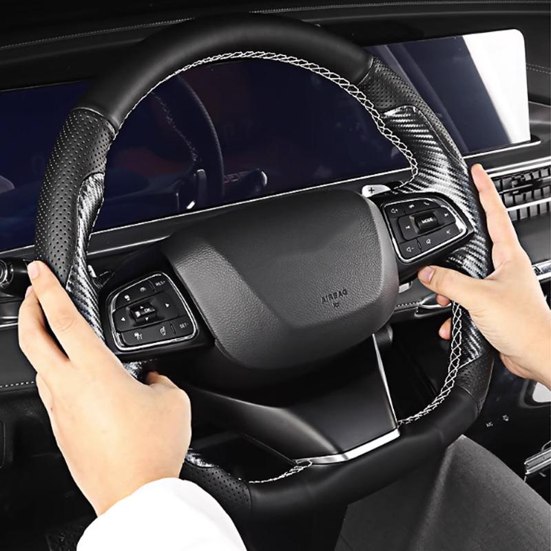 Chery Tiggo 8 Pro DIY Soft Fiber Leather Steering Wheel Covers Car Steering-Wheel With Needles And Thread Interior