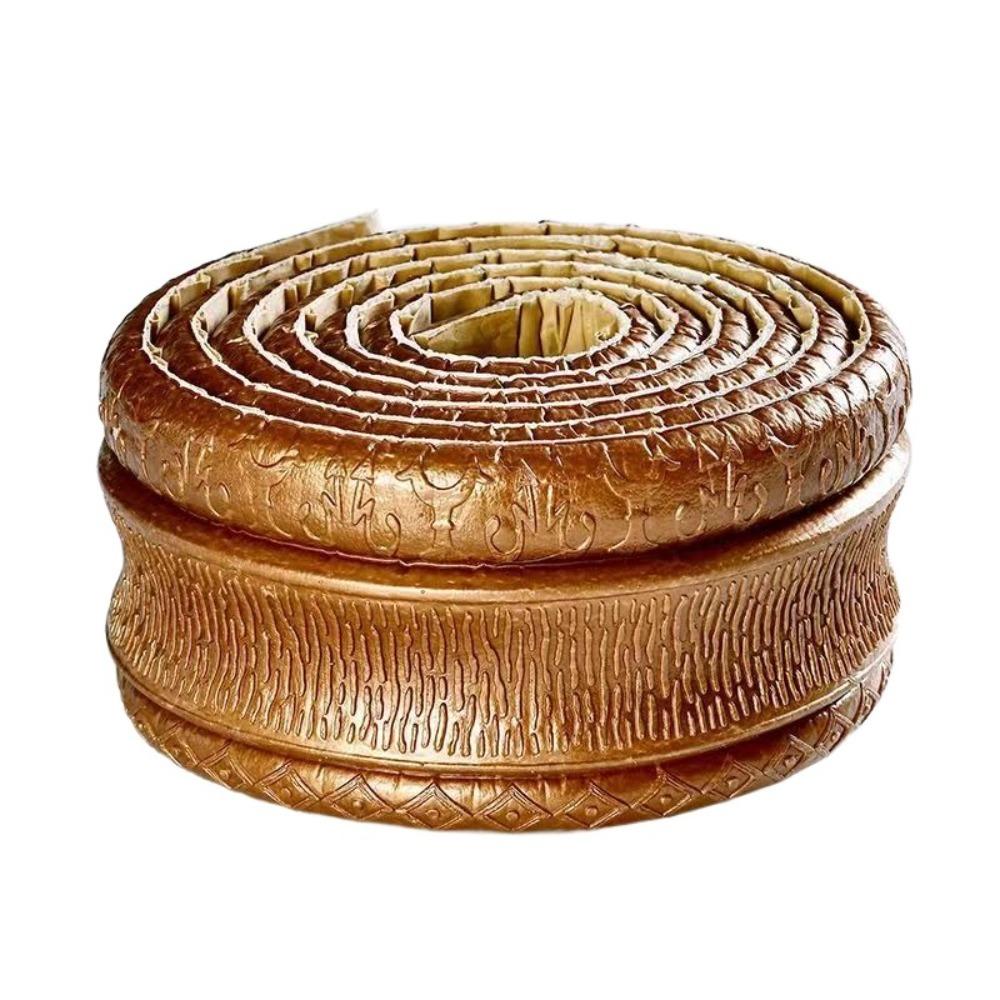 New 3D Wall Skirting Border Waterproof Door Frame Decoration Wall Stickers Self Adhesive Wallpaper