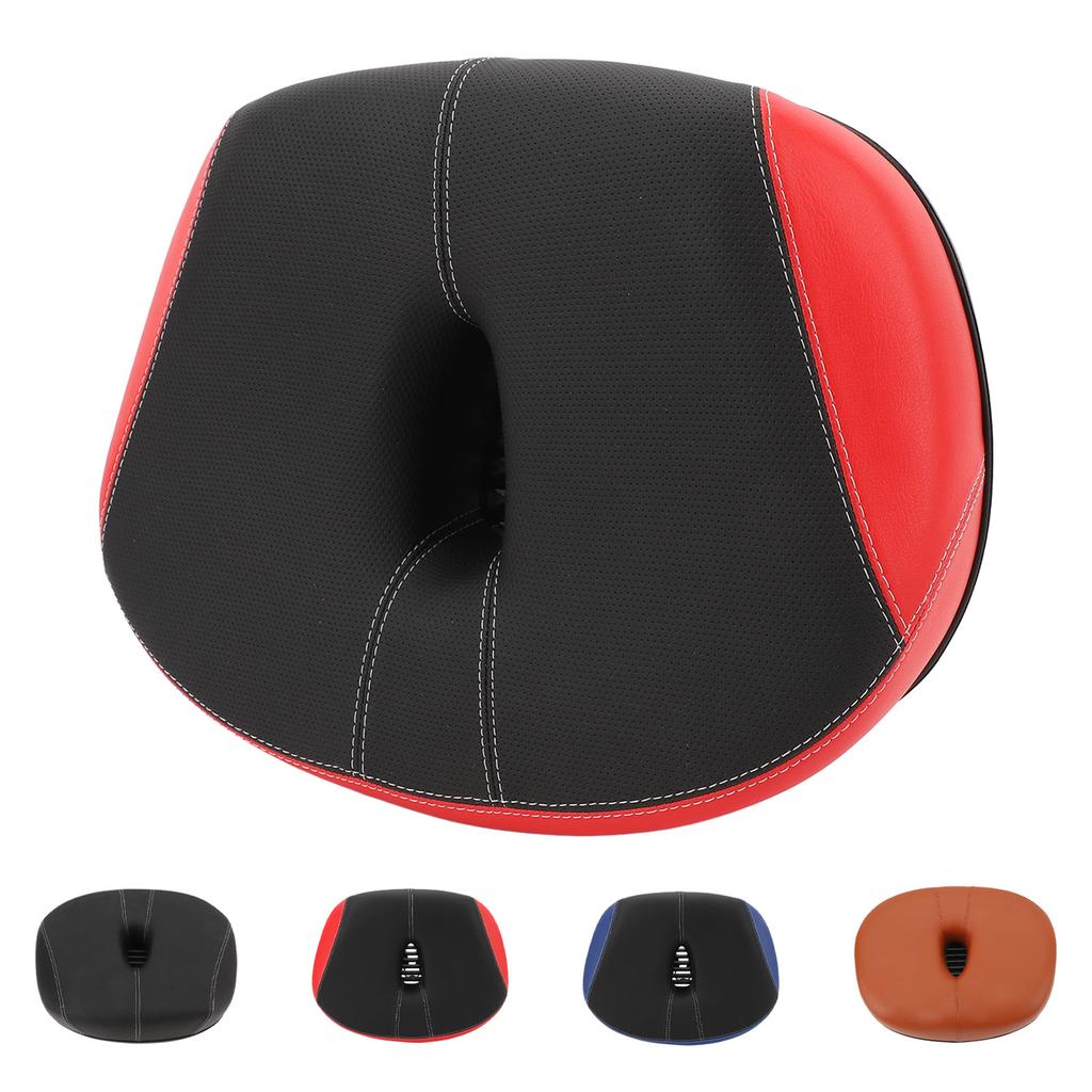 Noseless Bike Seat Wide Bike Saddle Replacement Thickened Hollow Breathable Shock Absorbing City Mou