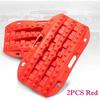2 Peças Placas de Tração Off Road 58CM Pista de Recuperação Curta Tapete de Tração para 4WD Lama Areia Neve Rampas Ferramenta de Tração de Pneu Vermelho Preto