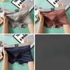 3pcs Summer Mesh Men's Ice Silk Underwear Breathable Quick Drying Men's Flat Underwear Solid Color Square Underwear Boxer Brief