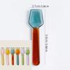 Colorful Glass Dessert Spoon Heat Cold Resistance Ice Cream Spoon Stirring Spoon  Restaurant