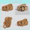 Bohemian Style Heart Buckle Belt For Women With Elastic Pp Grass Material For Casual Fashion