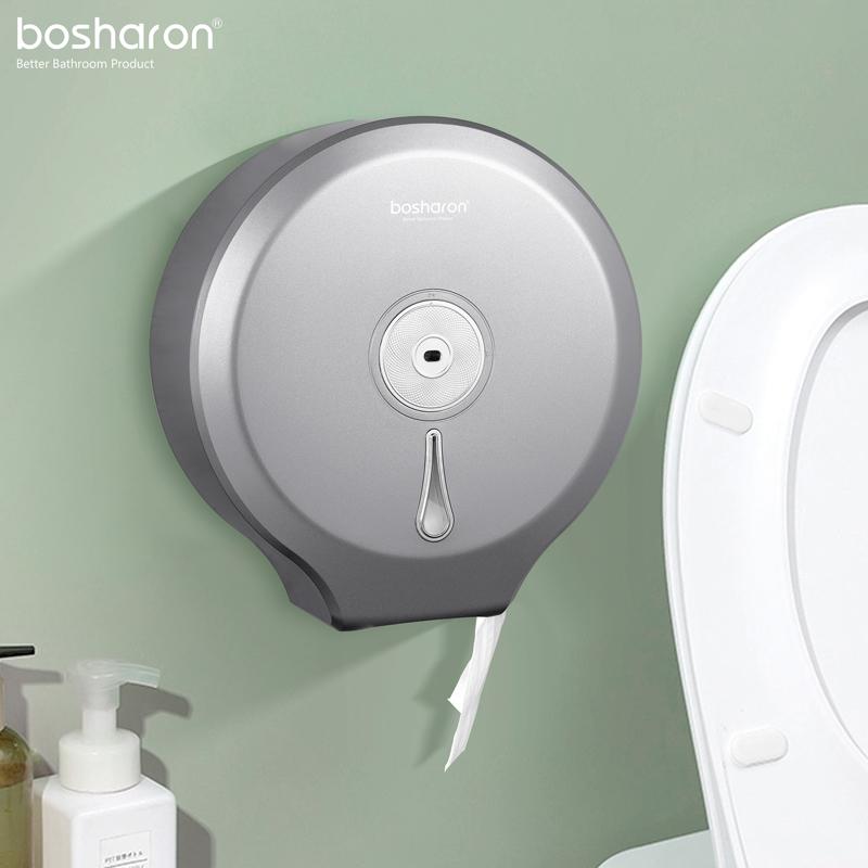 Kitchen ABS Plastic Down Pull Paper Holder Manual Bathroom Wall Mount Toilet Jumbo Roll Tissue Paper Restaurant Napkin Dispenser