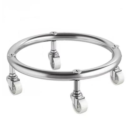 

Поднос для газового баллона из нержавеющей стали на колесах, прочный, многоцелевой, для пропана серебряный